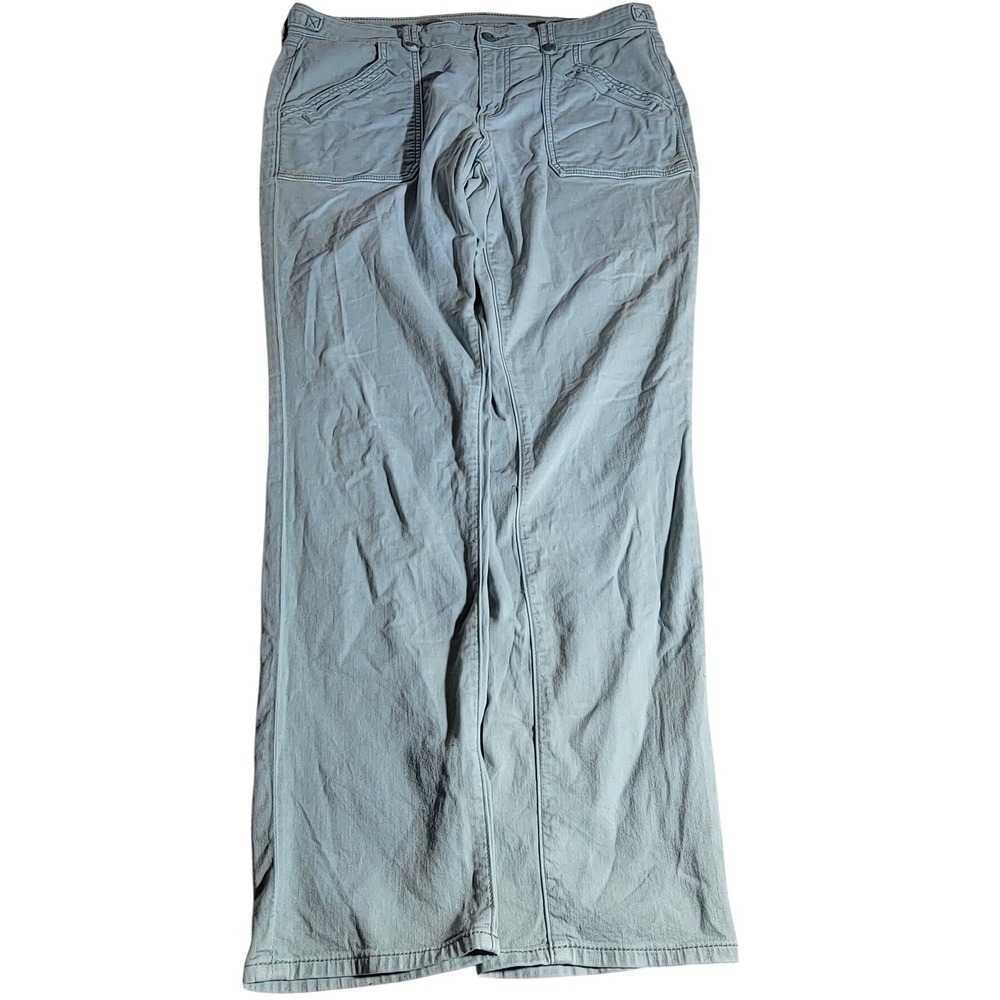 American Eagle Light Sage Green Utility Wide Leg Stretch Pants 14 Long